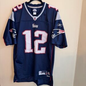 Authentic Reebok BRADY Patriots Football Jersey Sz Large